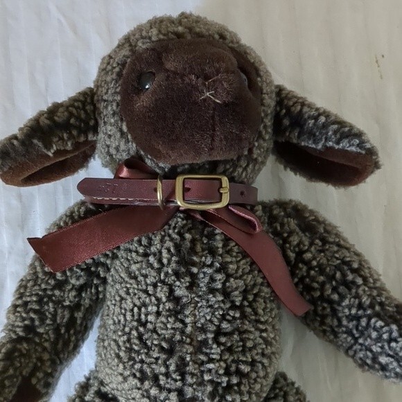 Handcrafted Genuine Leather Dog Collar Brass Buckle 13 inch - Picture 3 of 4